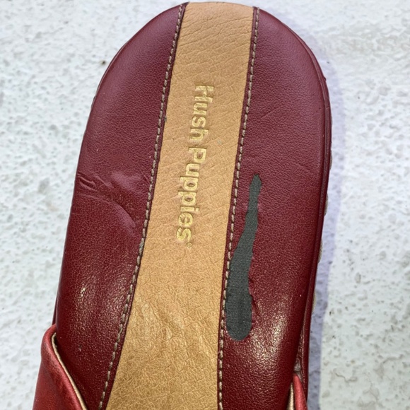 Hush Puppies Red leather slip on shoes - Picture 5 of 8